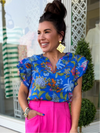The Jennifer Floral Ruffle Top