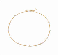 Julie Vos - Celeste Delicate Station Necklace - Gold - Cubic Zirconia