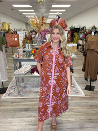 The Rosalie Floral Button-Down Dress