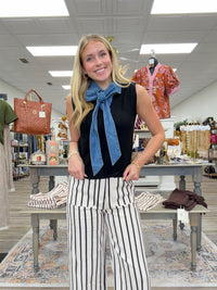 Denim Darling Bow Top