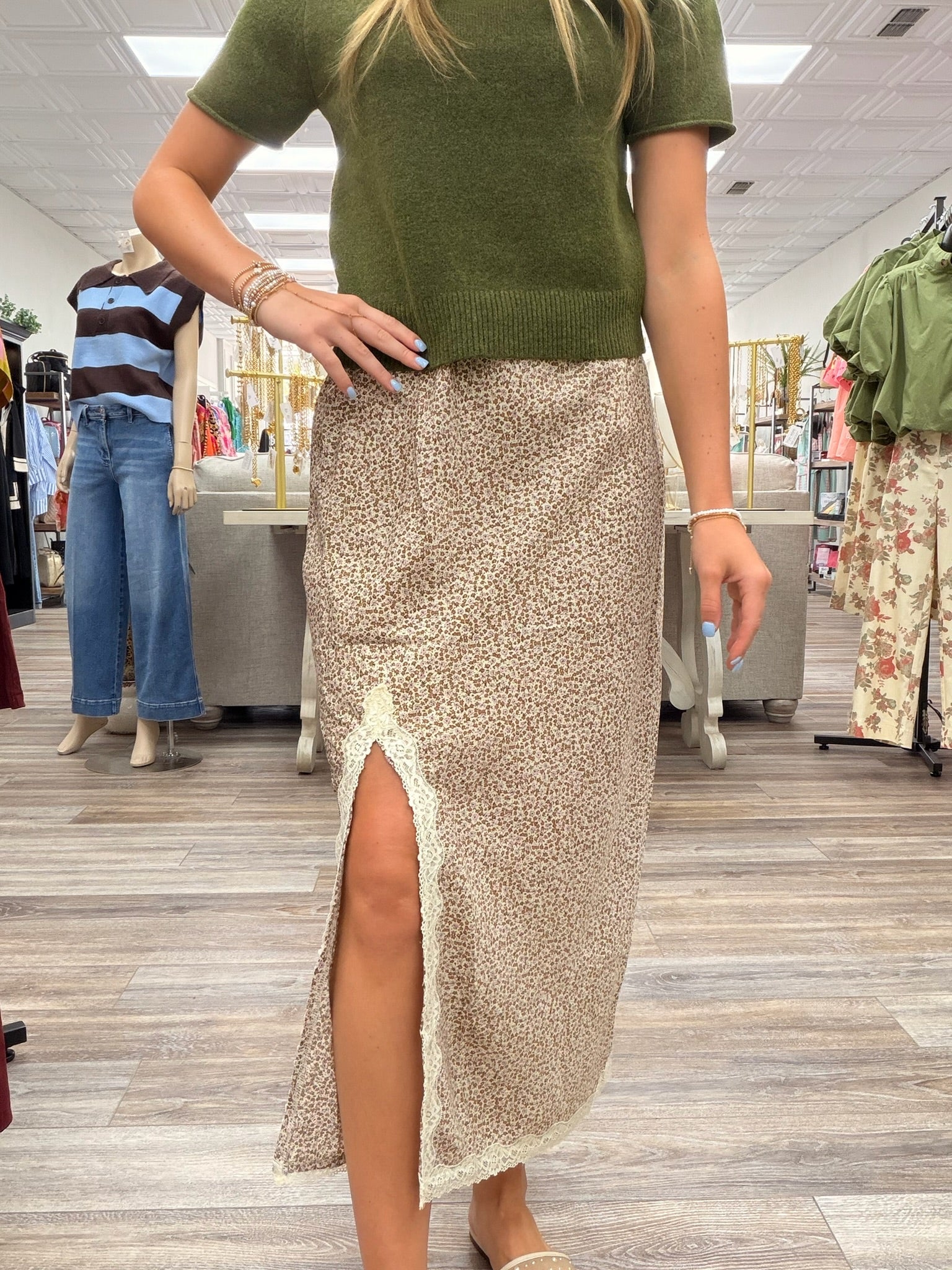 Meadow Whisper Floral Maxi Skirt-Wishlist