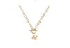 Natalie Wood Designs Toggle Initial Necklace M in Gold