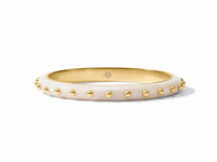 Julie Vos - Colette Bangle - Gold & Acrylic - Alabaster - Medium