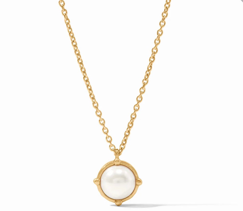 Julie Vos - Honeybee Solitaire Necklace - Gold - Pearl