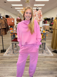 Blush Cloud Luxe Set - High NeckLine Soft Jogger Style Pant