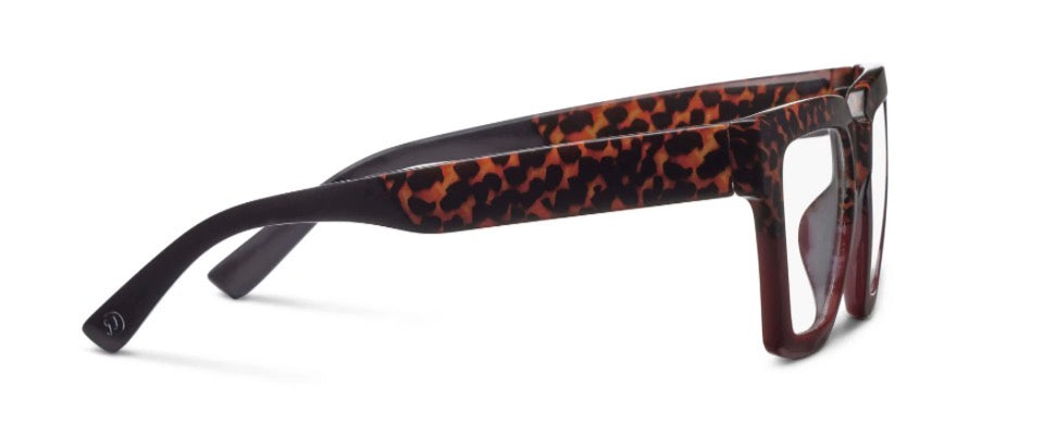 Take a Bow Blue Light Peepers- Leopard tortoise/red