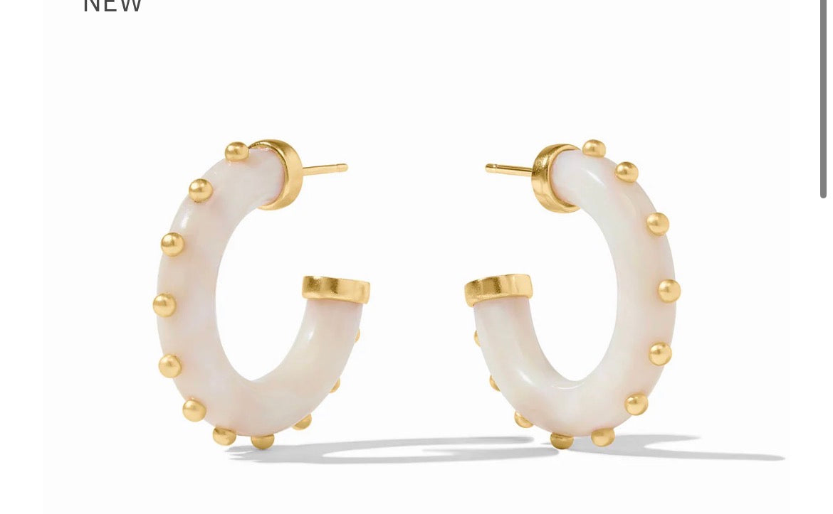 Julie Vos - Colette Hoop - Gold & Acrylic - Medium