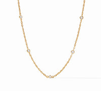Julie Vos - Celeste Delicate Station Necklace - Gold - Cubic Zirconia