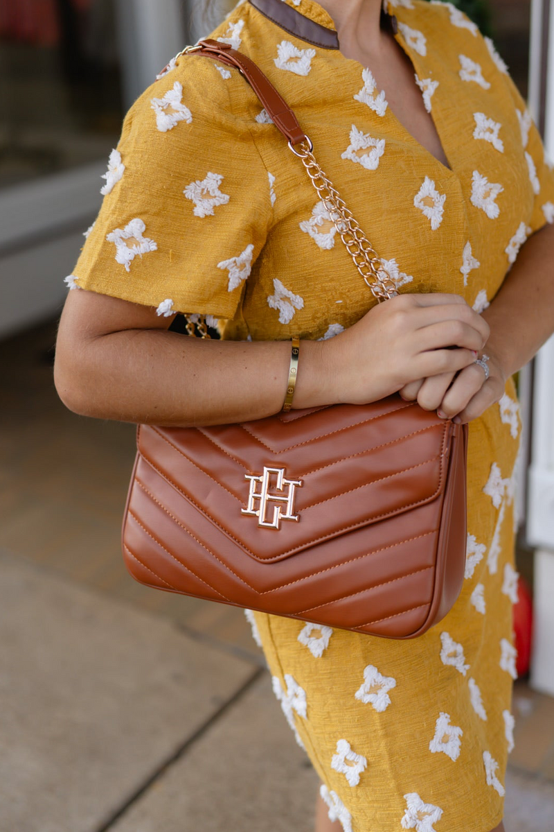 Mia Crossbody Bag Saddle - Caroline Hill