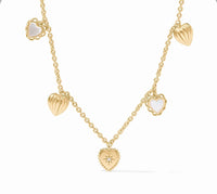 Julie Vos - Heart Delicate Charm Necklace - Gold - Mother of Pearl