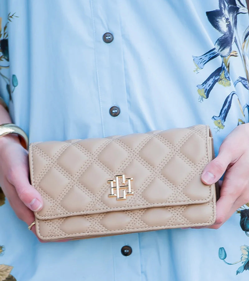 Brynleigh Clutch Crossbody Latte -Caroline Hill