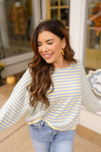 Cathy Sweater - Butter/Cornflowe
