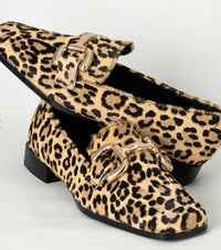 THERESE loafers - Leopard Hair