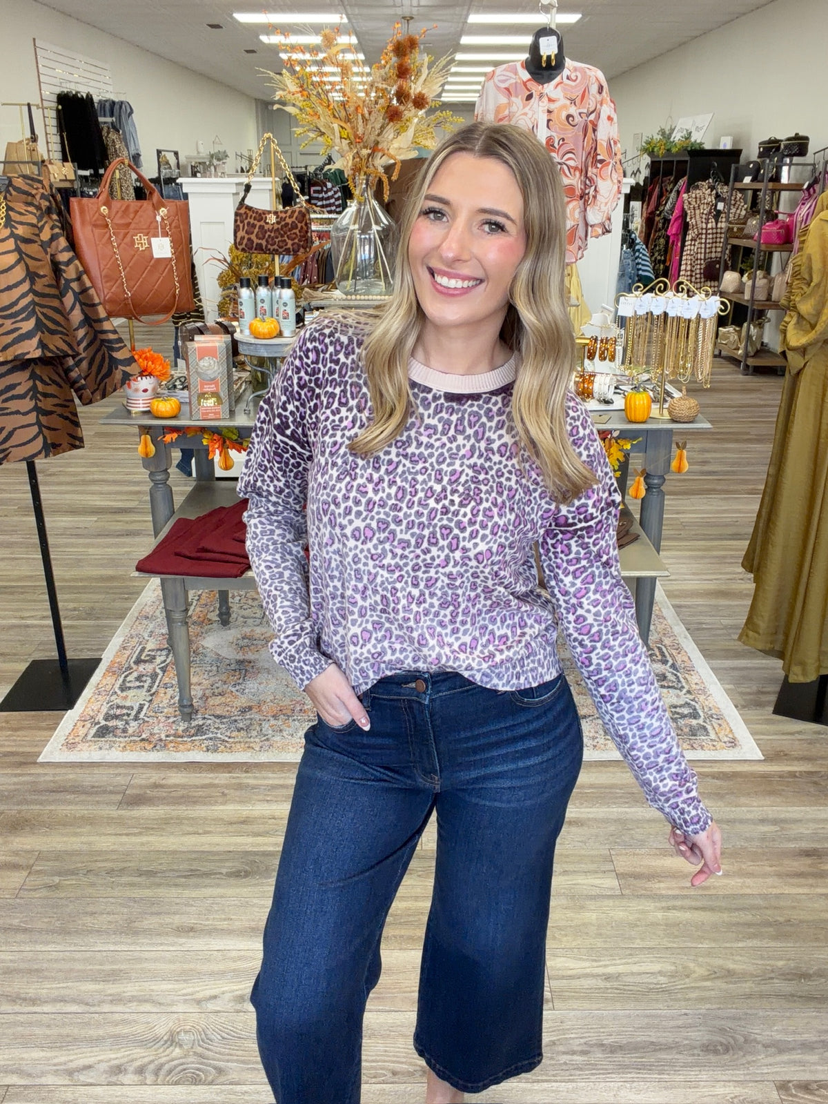 The Plum Leopard Sweater