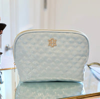 Caroline Hill - Capri Large Pouch - Light Blue Patent