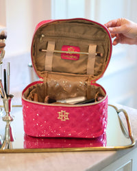 Carline Hill - Hampton Train Case - Hot Pink