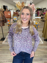 The Plum Leopard Sweater