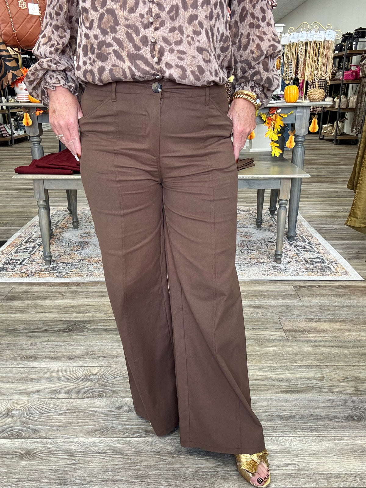 The Mocha Muse Wide Leg Pants