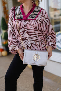 Cecilia Circle Logo Handbag Pearl - Caroline Hill