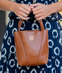 Caroline Hill - Banks Mini Bucket Bag Saddle
