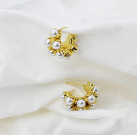 Pearls and Gold Hoop