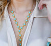 Turquoise Cascade Gold Necklace