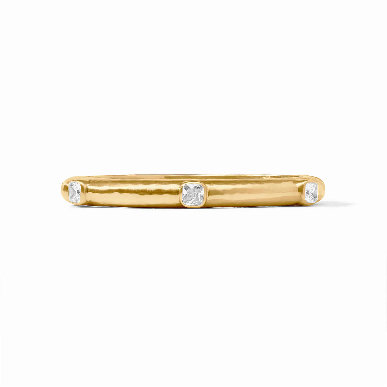 Julie Vos - Catalina Stone Hinge Bangle - Cubic Zirconia - Gold