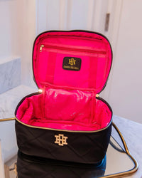 Caroline Hill Hampton Train Case Black Nylon