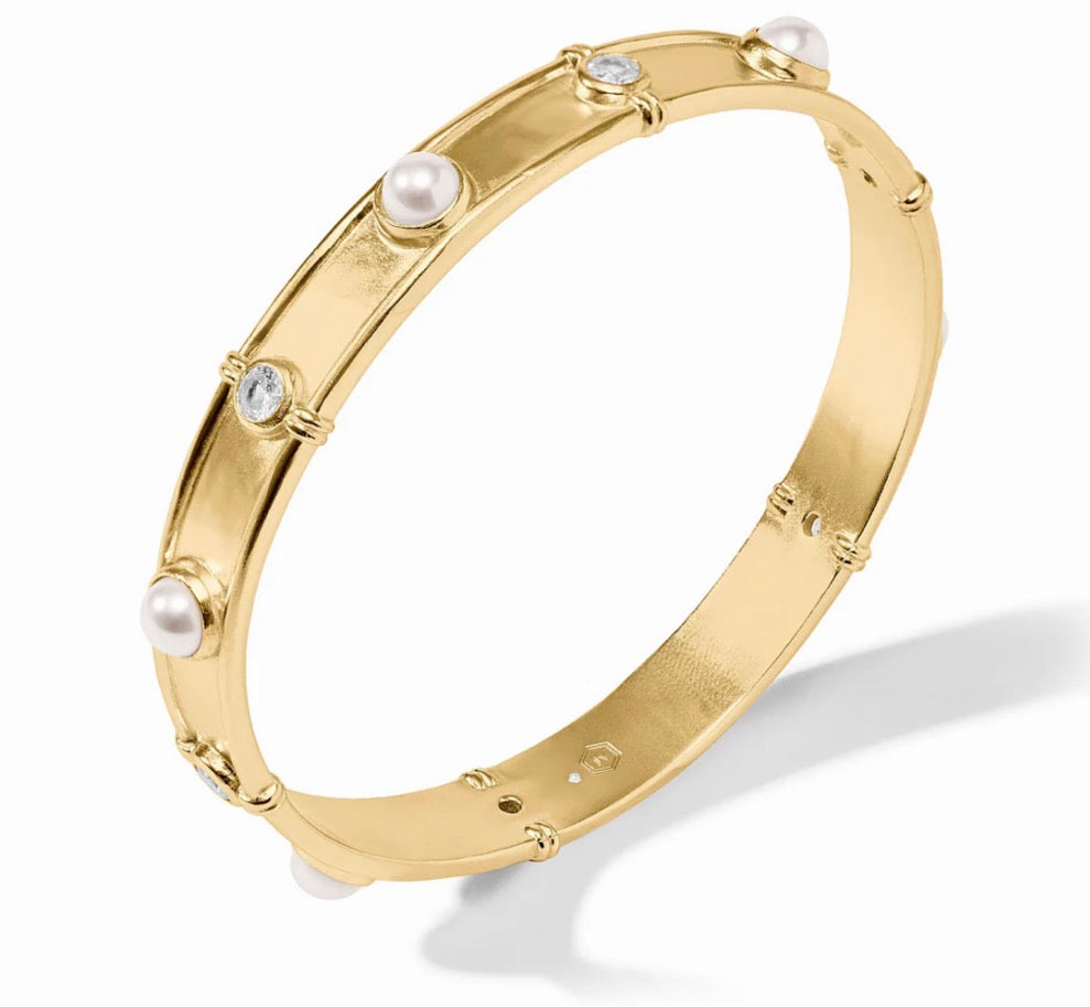 Julie Vos - Tribeca Bangle - Gold - Pearl - Medium