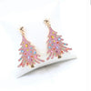 Christmas Sparkle Tree Earring Pink - Caroline Hill