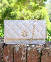 Brynleigh Clutch Crossbody Pearl Quilted - Caroline Hill