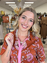 The Rosalie Floral Button-Down Dress