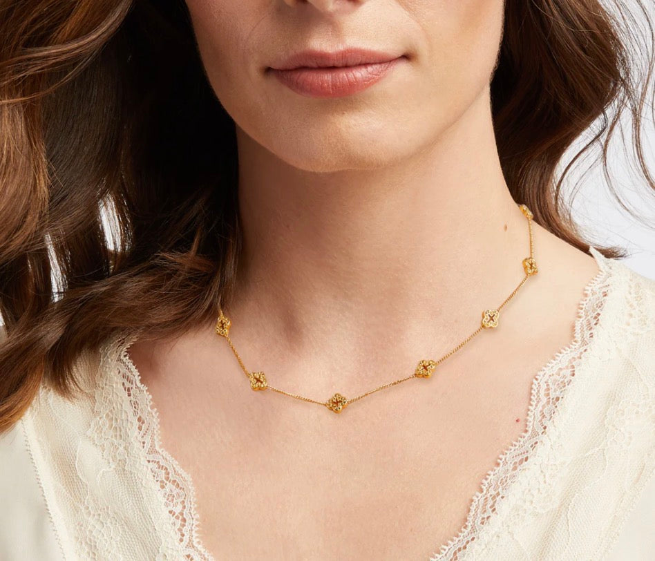 Julie Vos - Florentine Demi Delicate Station Necklace - Gold