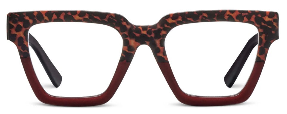 Take a Bow Blue Light Peepers- Leopard tortoise/red