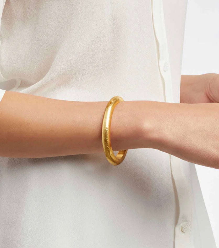 Julie Vos - Catalina Hinge Bangle - Gold - One size