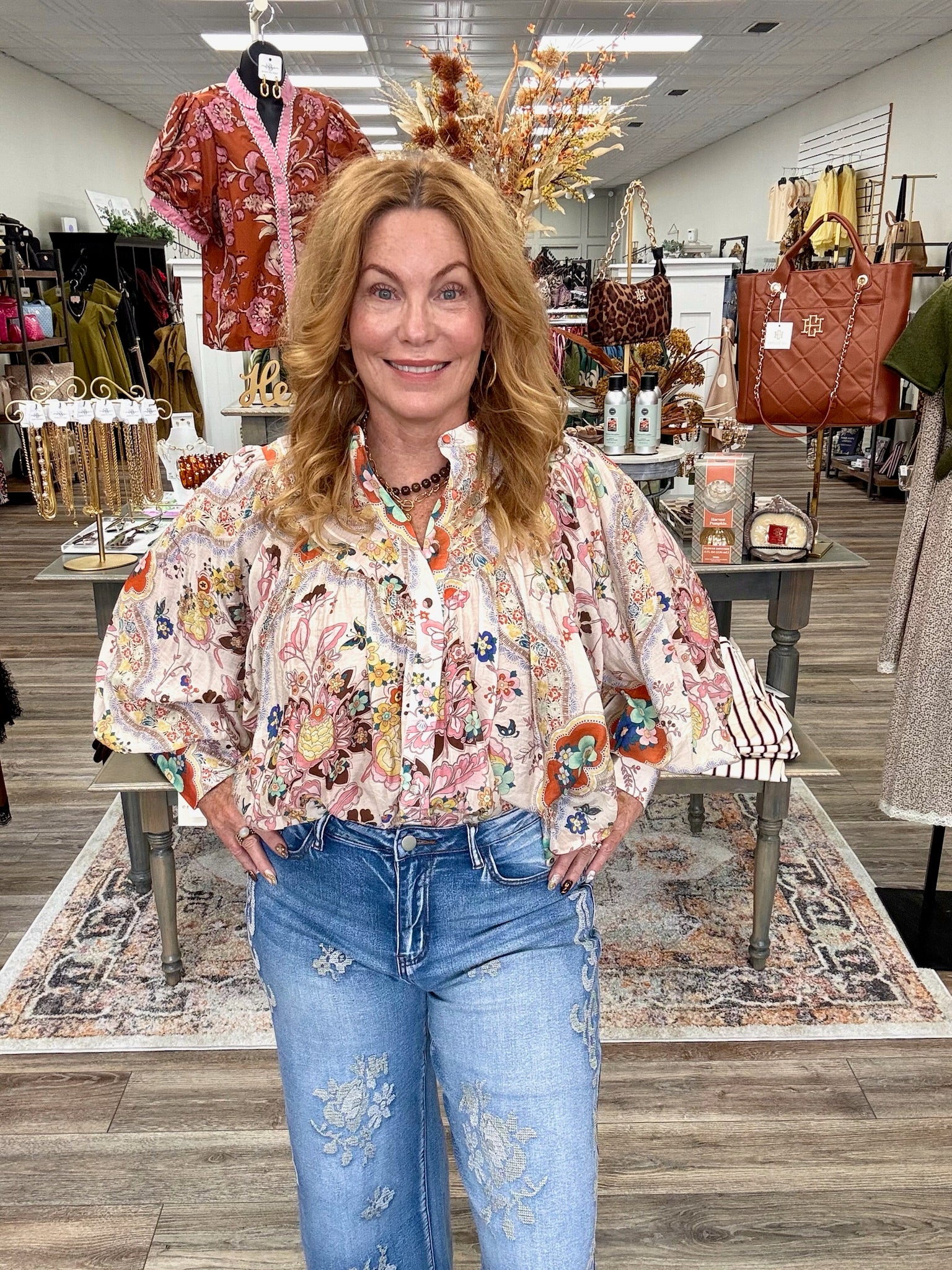 Blushing Meadow Vintage Floral Boho Blouse