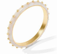 Julie Vos - Colette Bangle - Gold & Acrylic - Alabaster - Medium
