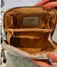 Caroline Hill - Ibiza Small Pouch - Light Blue Patent