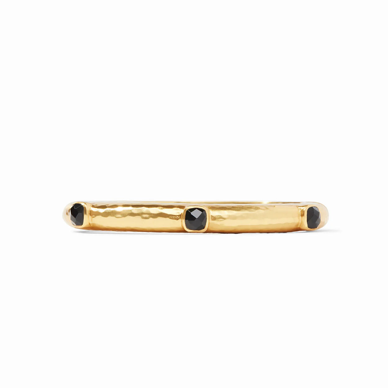 Julie Vos - Catalina Stone Hinge Bangle - Obsidian Black - One Size
