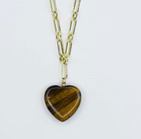 Tiger Eye Heart Necklace