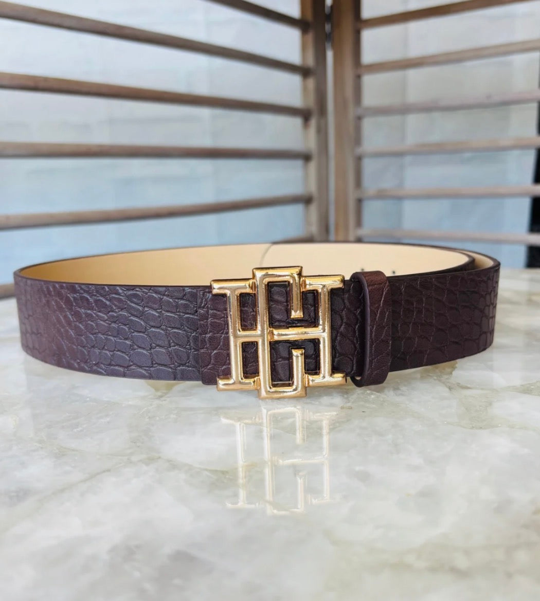 Caroline Hill - Bridgette Belt Chocolate