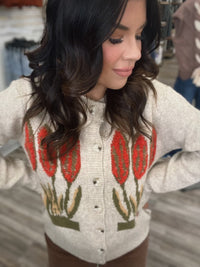 The Francesca Floral Sweater Cardigan