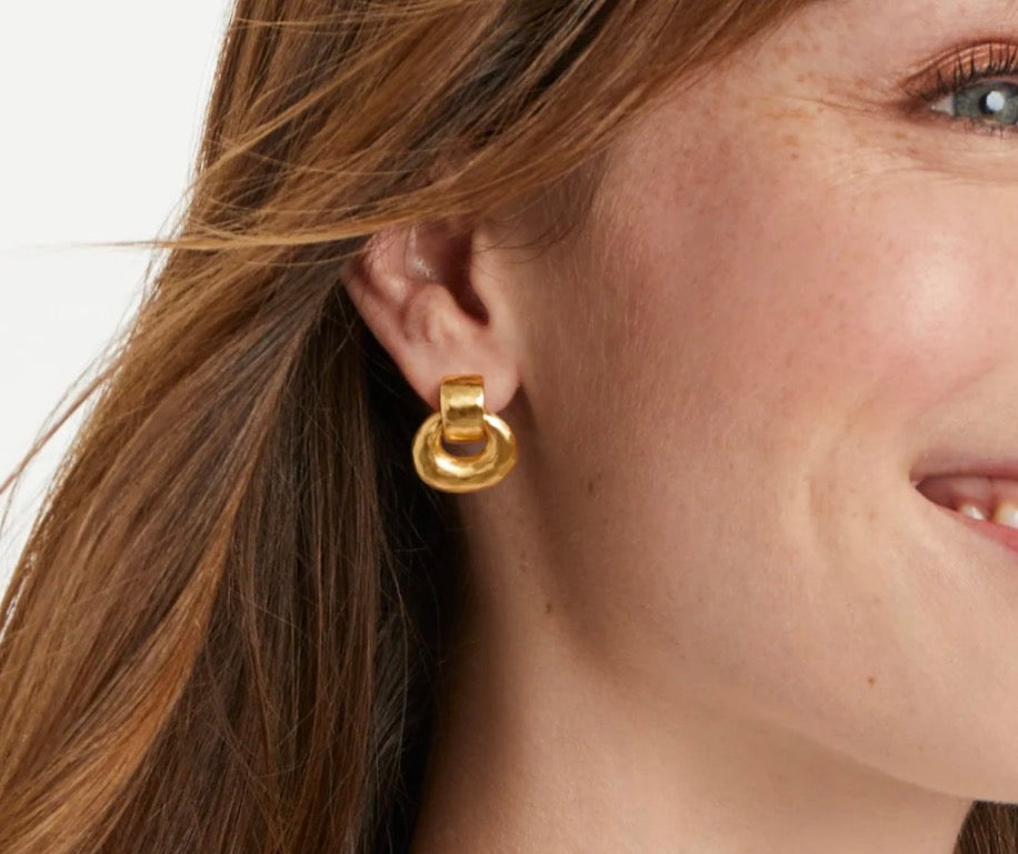 Julie Vos - Avalon Demi Doorknocker Earring - Gold
