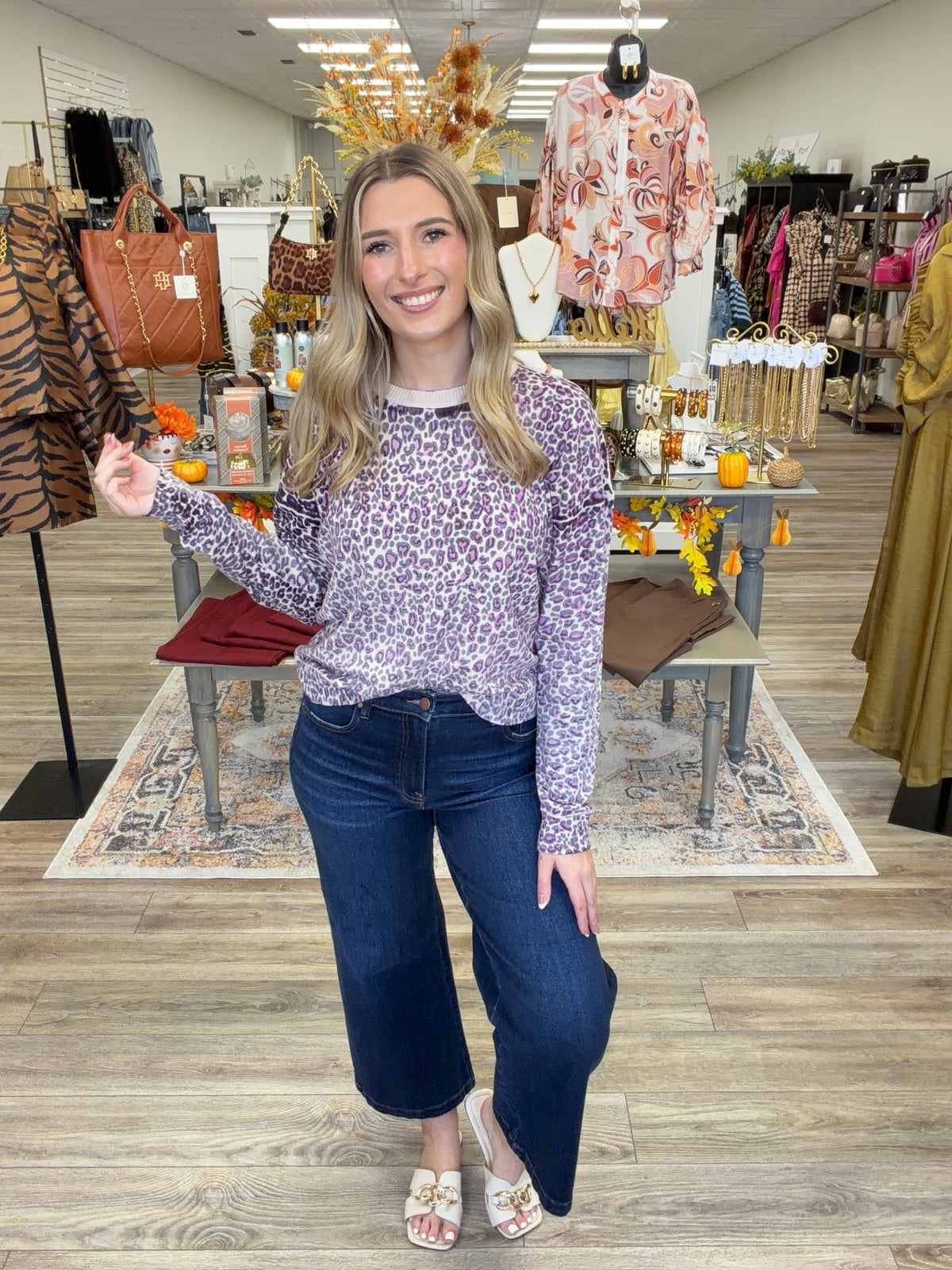 The Plum Leopard Sweater