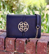 Cecilia Circle Logo Handbag Black - Caroline Hill