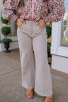 Risen Mid Rise crop wide Leg-Adjustable