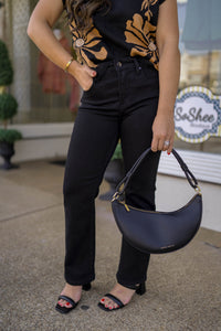 Risen high-rise-crop straight Jeans