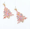 Christmas Sparkle Tree Earring Pink - Caroline Hill