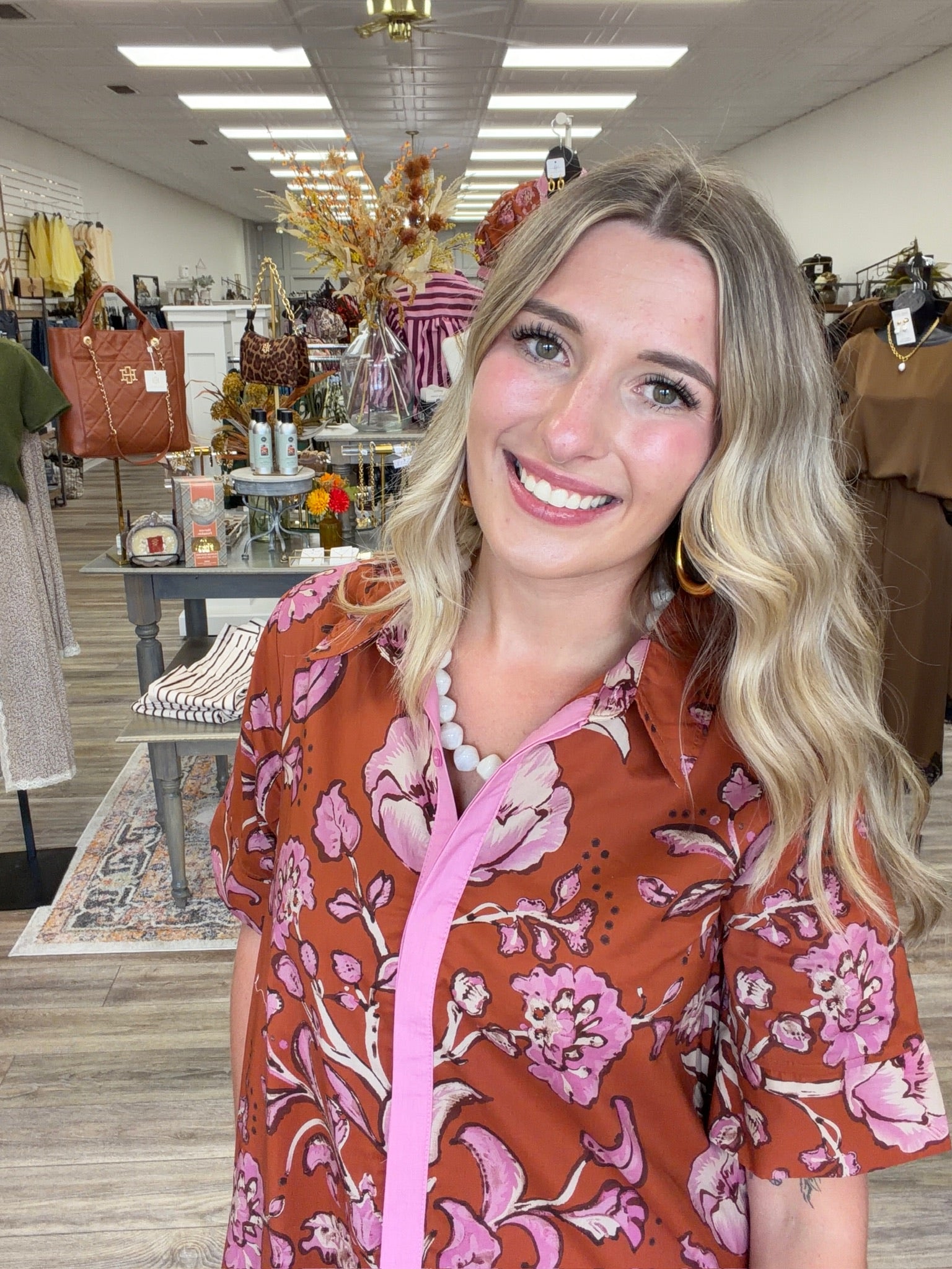 The Rosalie Floral Button-Down Dress