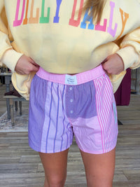 Pretty in Patchwork Pink Shorts